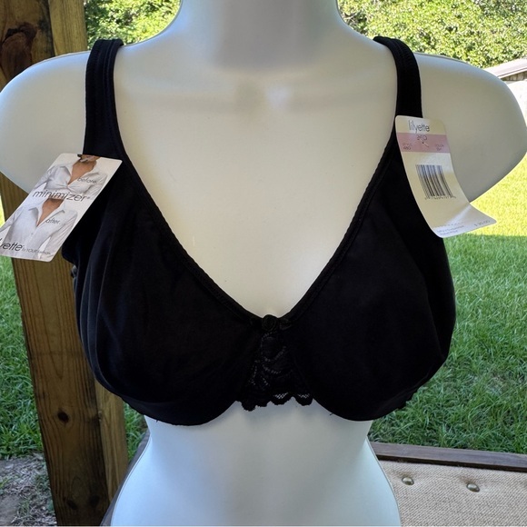 Lilyette Black Lace Detail Bra 36D - Picture 1 of 8